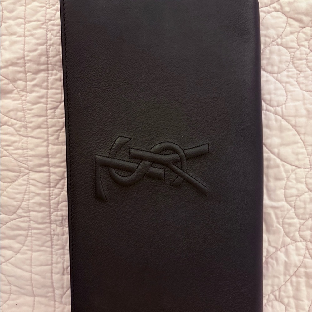 Yves Saint Laurent Large Deep Navy Clutch (approx 11.5x6.5”) - Picture 2 of 7